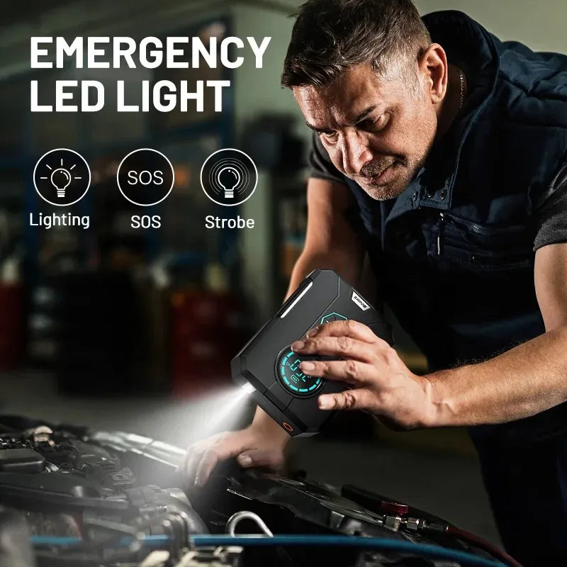 OUABAHAS™ - PowerGo Max – Le Compresseur et Démarreur Ultime ⚡