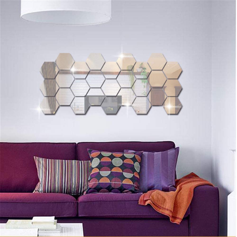 Ouabahas™ - ÉclatHex : des miroirs muraux hexagonaux pour une déco lumineuse et élégante !