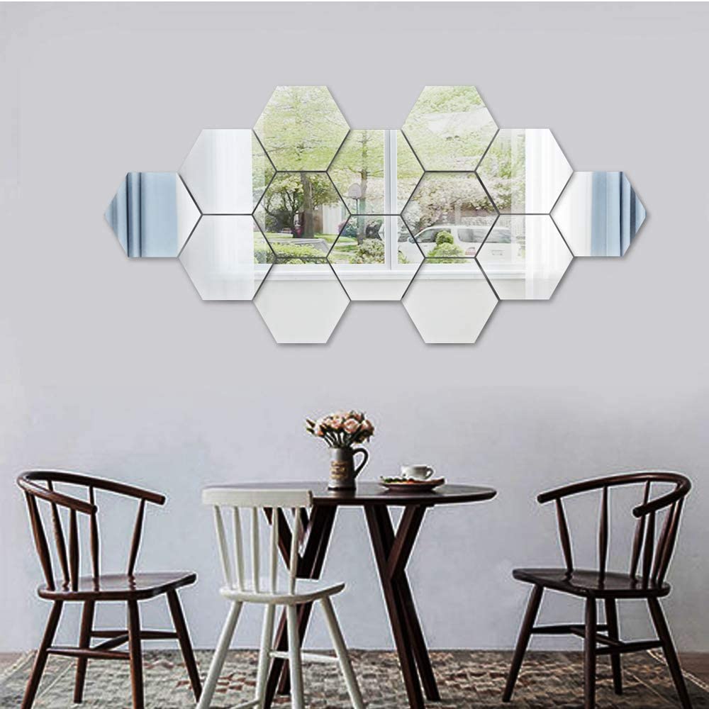 Ouabahas™ - ÉclatHex : des miroirs muraux hexagonaux pour une déco lumineuse et élégante !