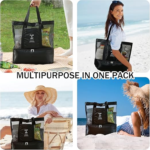OUABAHAS™ - AquaChic : Le Sac de Plage Qui Allie Élégance et Fonctionnalité