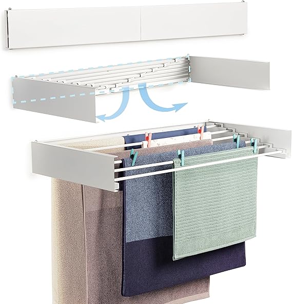 OUABAHAS™ - 🌬️ AirFlex Pro – Le Séchoir Mural Rétractable Ultra-Résistant