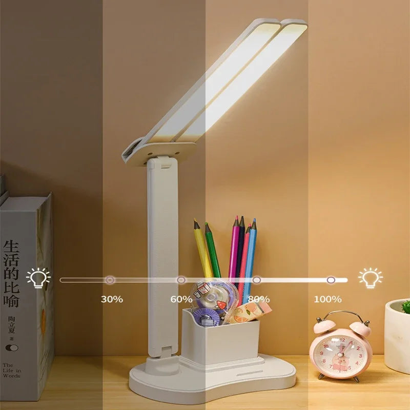 Ouabahas™ - LuminoDesk : Lampe de Bureau LED avec Porte-Stylo