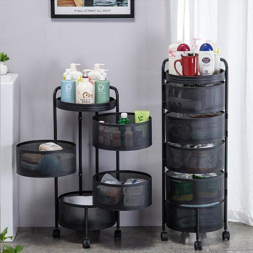 Ouabahas™ - SpinStore : L'Étagère de Rangement Rotative et Polyvalente