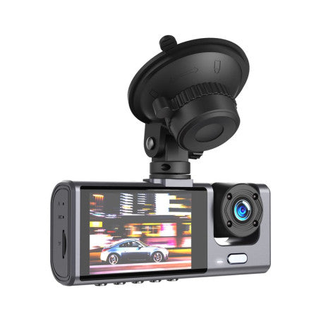 Ouabahas™ - SecureSight 360 : DashCam Haute Définition à 3 Canaux
