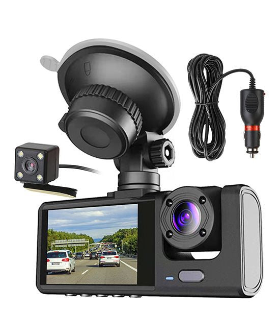 Ouabahas™ - SecureSight 360 : DashCam Haute Définition à 3 Canaux