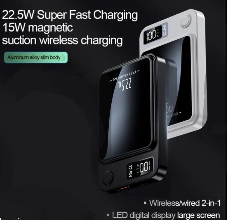 OUABAHAS™ - ChargeMax : Batterie Externe Magnétique Ultra-Puissante