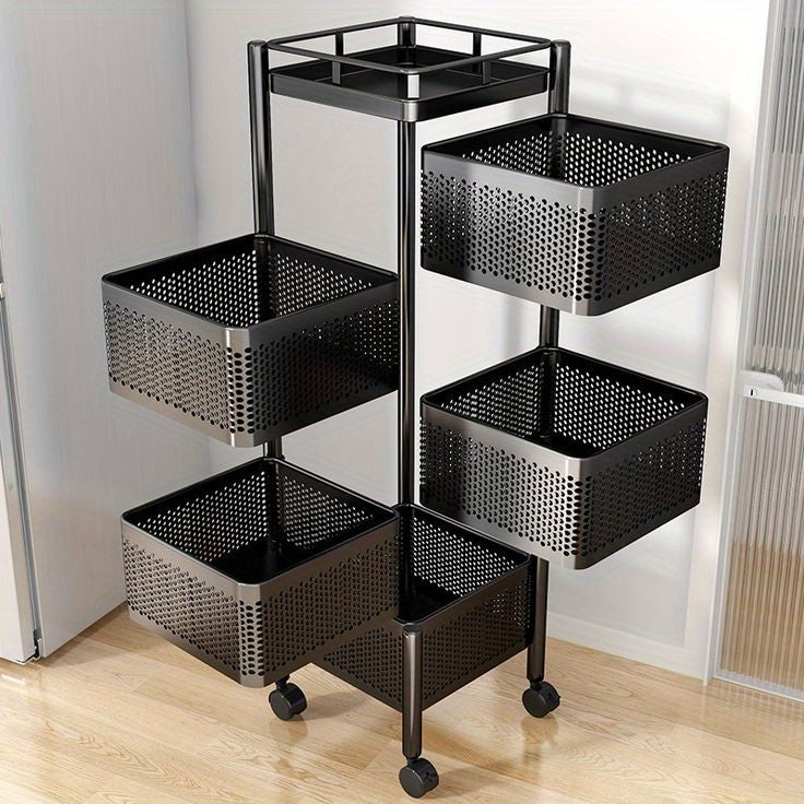 Ouabahas™ - SpinStore : L'Étagère de Rangement Rotative et Polyvalente