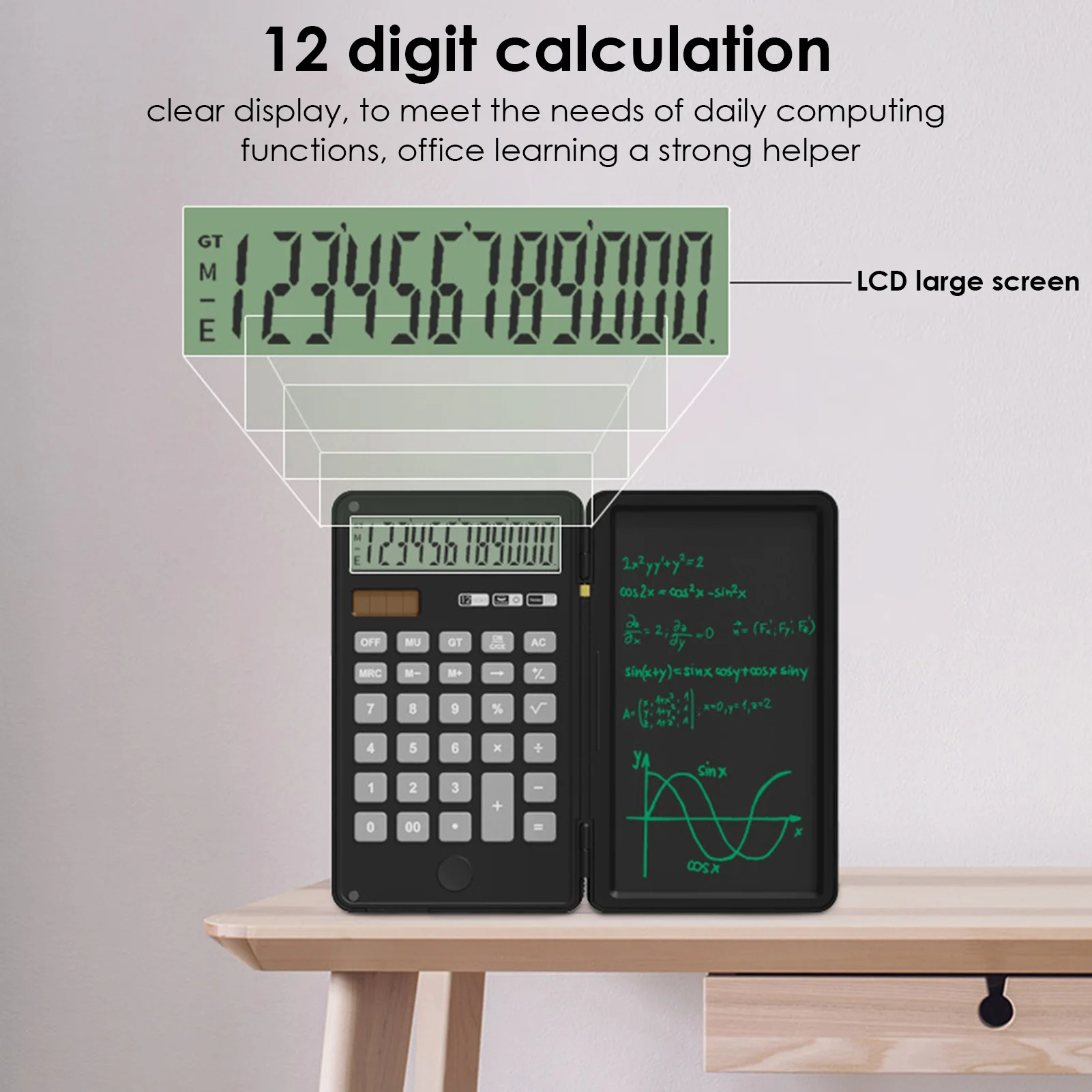 Ouabahas™ - CalcPad Pro : La Calculatrice Scientifique avec Écran LCD Écriture