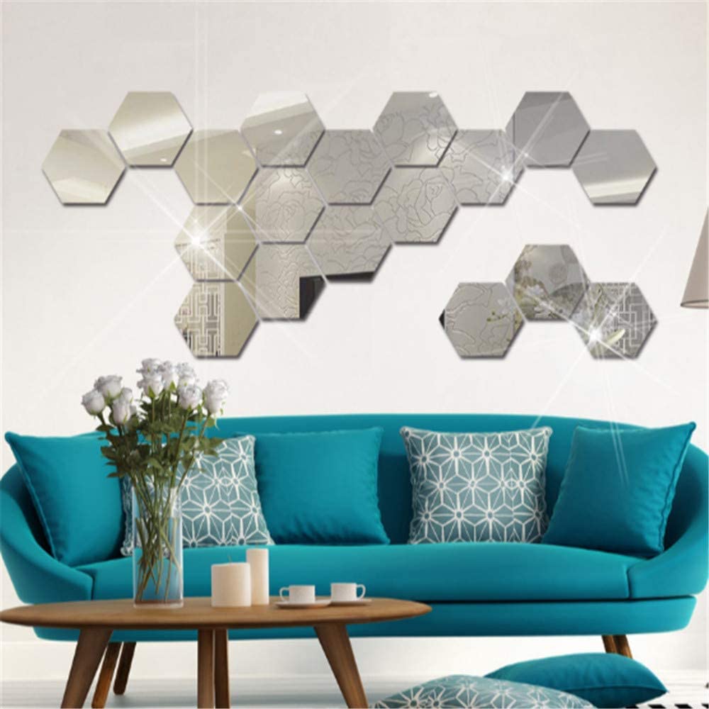 Ouabahas™ - ÉclatHex : des miroirs muraux hexagonaux pour une déco lumineuse et élégante !