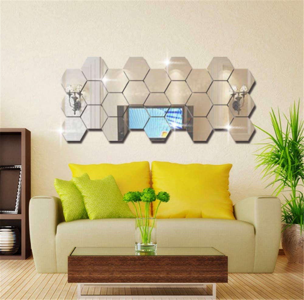 Ouabahas™ - ÉclatHex : des miroirs muraux hexagonaux pour une déco lumineuse et élégante !