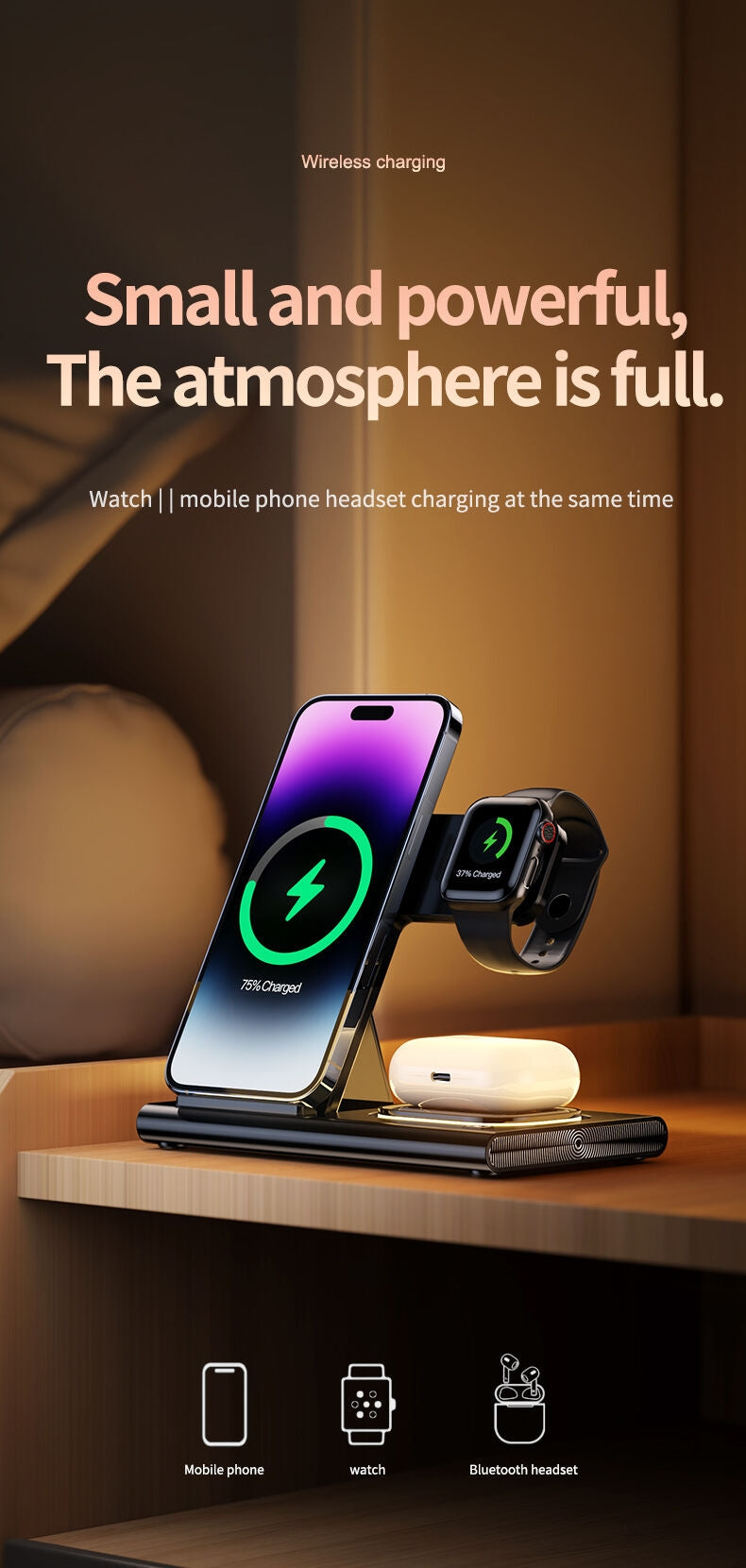 ouabahas™ - ChargeEase 4 en 1 : La station de charge sans fil qui simplifie votre quotidien