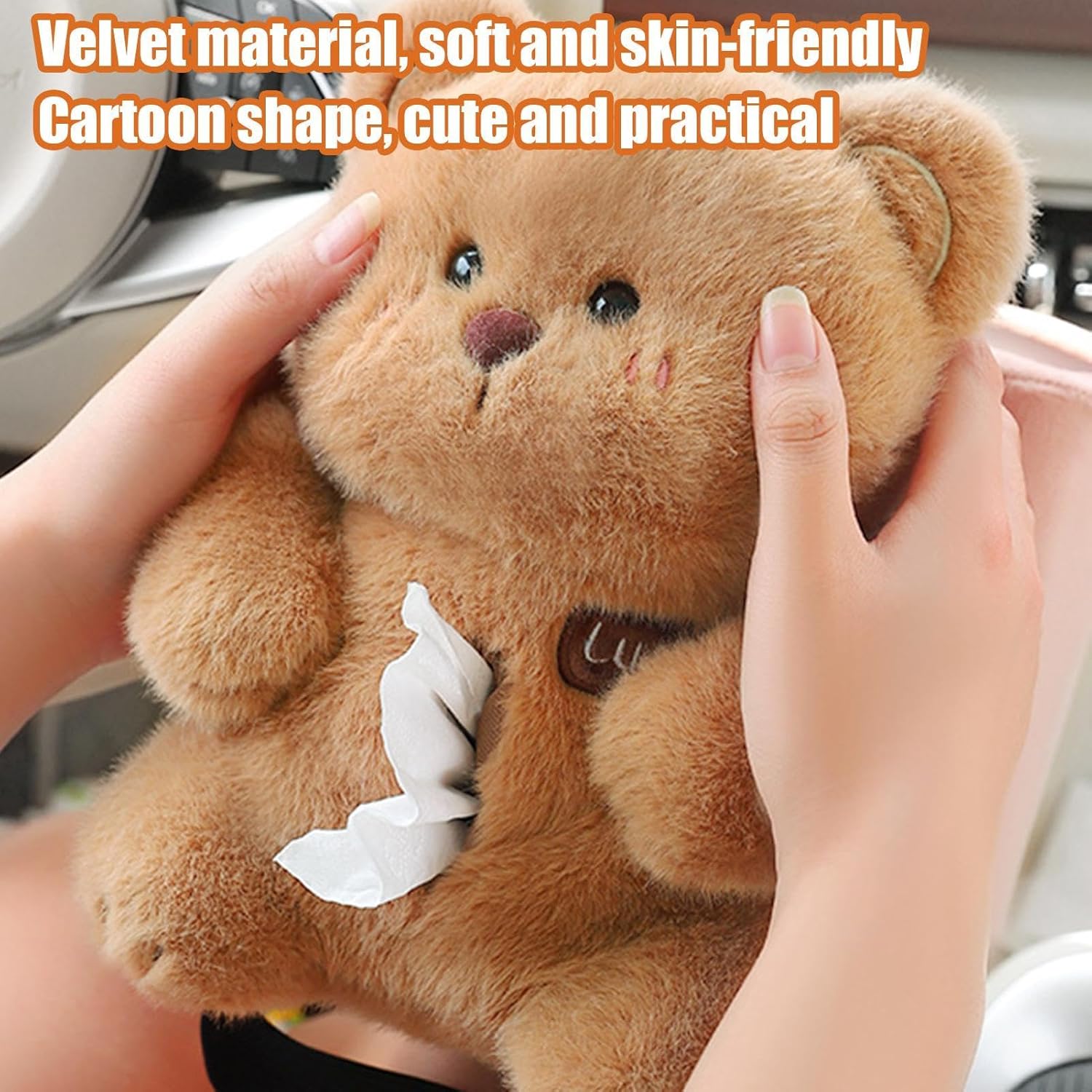 ouabahas™ - 🧸 SweetTissu – Le Distributeur de Mouchoirs Tout Doux & Pratique ! 🚗✨