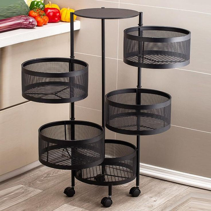 Ouabahas™ - SpinStore : L'Étagère de Rangement Rotative et Polyvalente