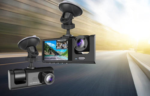 Ouabahas™ - SecureSight 360 : DashCam Haute Définition à 3 Canaux