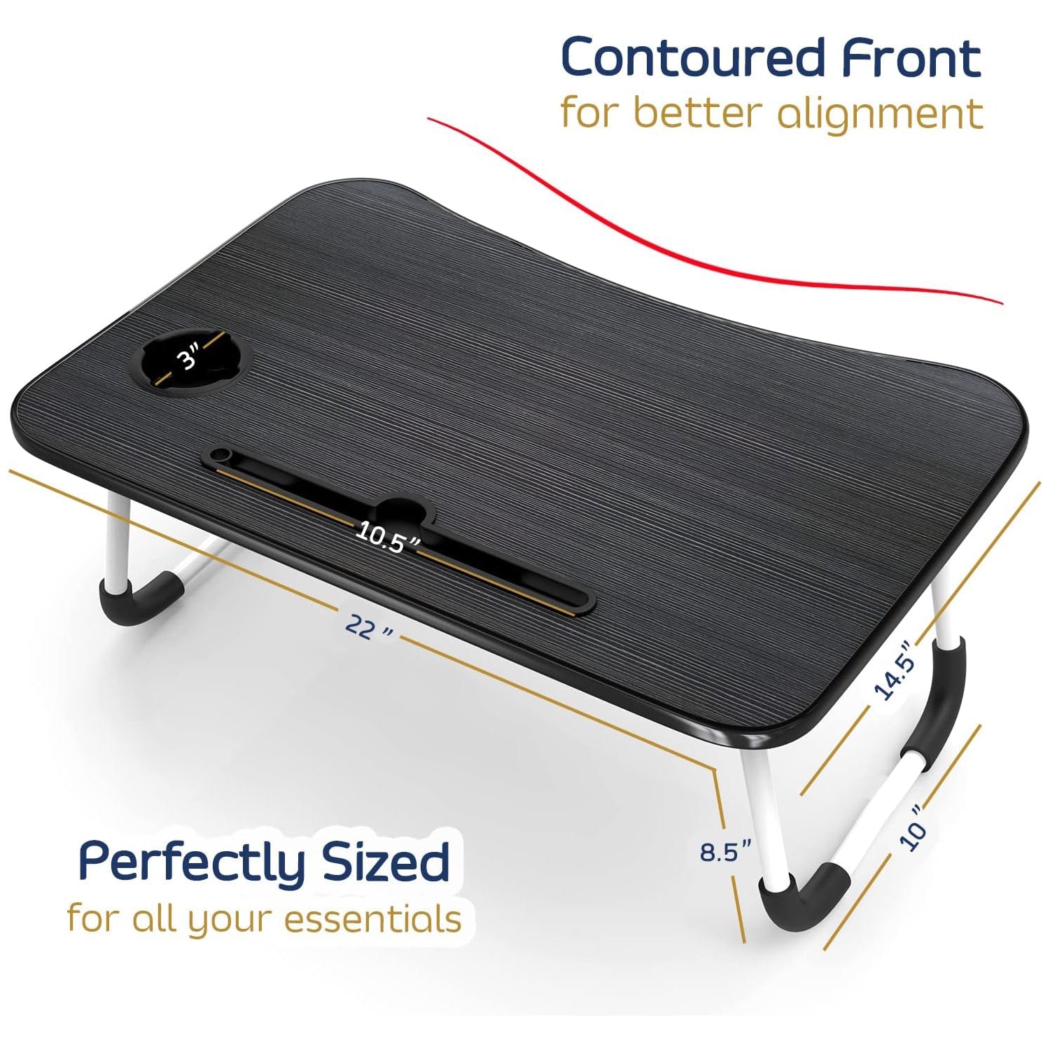 Ouabahas™ - Table Pliante pour Ordinateur Portable - Parfaite pour le Lit et le Canapé