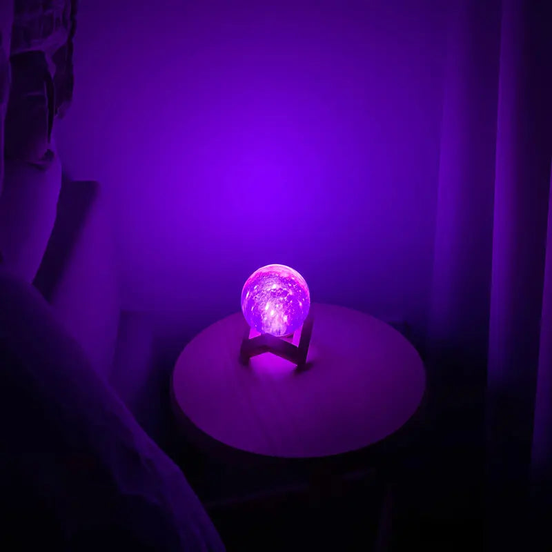 Ouabahas™ - Lampe Lune 3D Sans Fil - Éclairez Votre Intérieur avec 16 Modes de Lumière Magiques