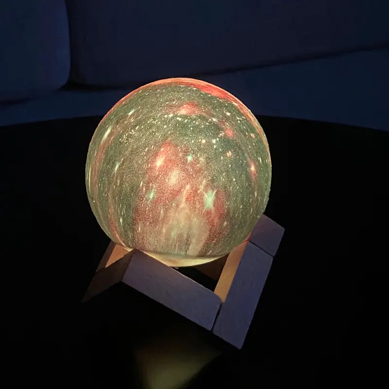 Ouabahas™ - Lampe Lune 3D Sans Fil - Éclairez Votre Intérieur avec 16 Modes de Lumière Magiques