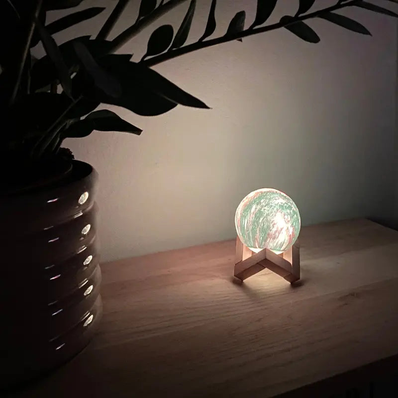 Ouabahas™ - Lampe Lune 3D Sans Fil - Éclairez Votre Intérieur avec 16 Modes de Lumière Magiques