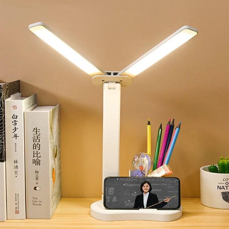 Ouabahas™ - LuminoDesk : Lampe de Bureau LED avec Porte-Stylo