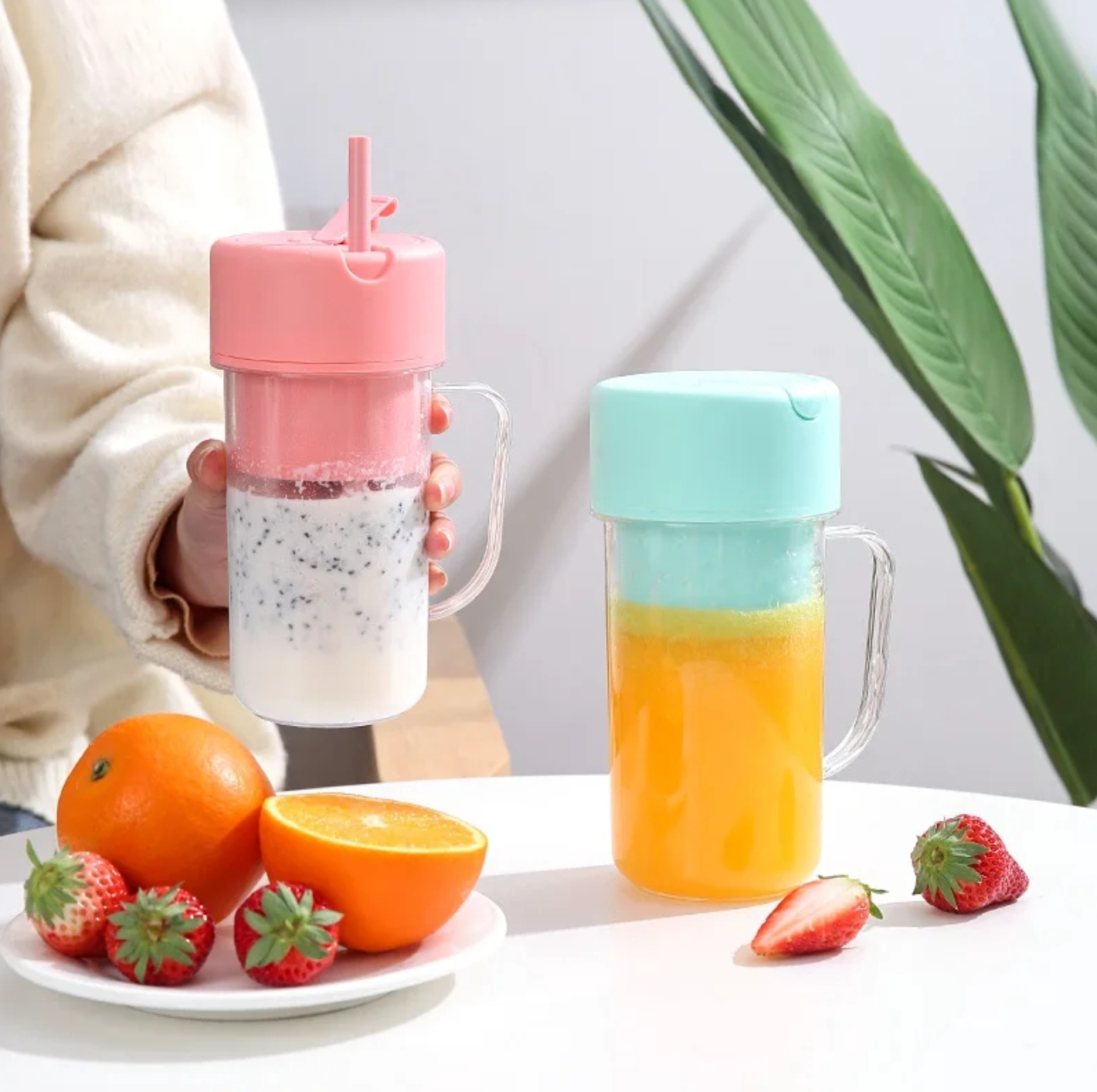 Ouabahas™ - Mixeur Portable Rechargeable : Smoothies et Jus Frais en Un Clin d'Œil