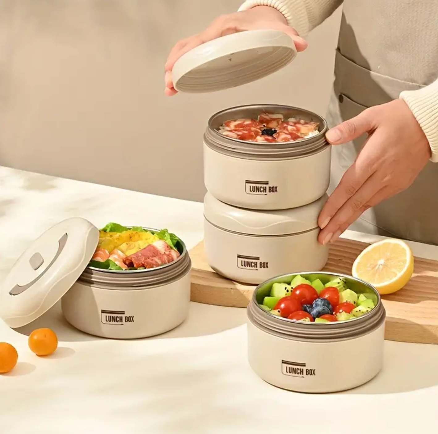 Ouabahas™ - Ensemble Isotherme 4 Pièces : La Boîte à Lunch Idéale pour Vos Repas Nomades