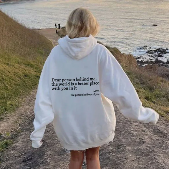 Ouabahas ™ - Dear Person Behind Me - Sweat Oversize à capuche unisexe