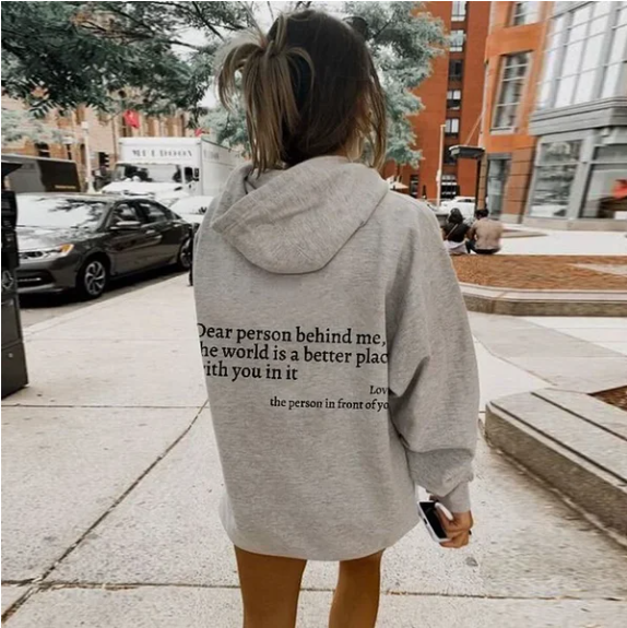 Ouabahas ™ - Dear Person Behind Me - Sweat Oversize à capuche unisexe