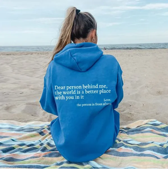 Ouabahas ™ - Dear Person Behind Me - Sweat Oversize à capuche unisexe