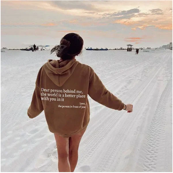 Ouabahas ™ - Dear Person Behind Me - Sweat Oversize à capuche unisexe