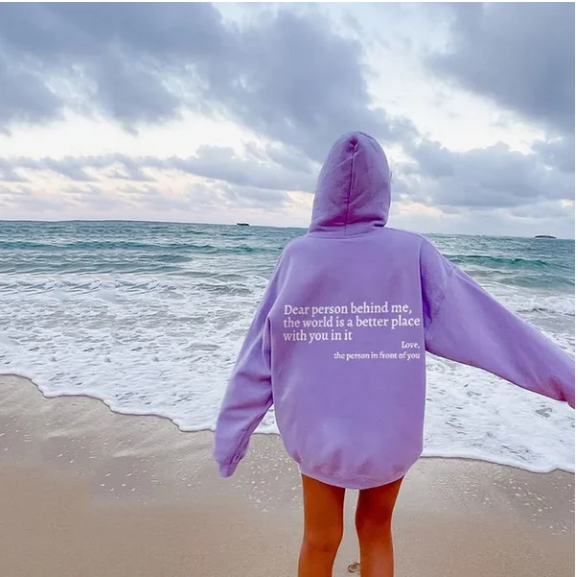 Ouabahas ™ - Dear Person Behind Me - Sweat Oversize à capuche unisexe