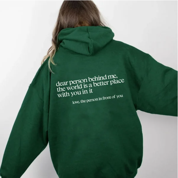 Ouabahas ™ - Dear Person Behind Me - Sweat Oversize à capuche unisexe