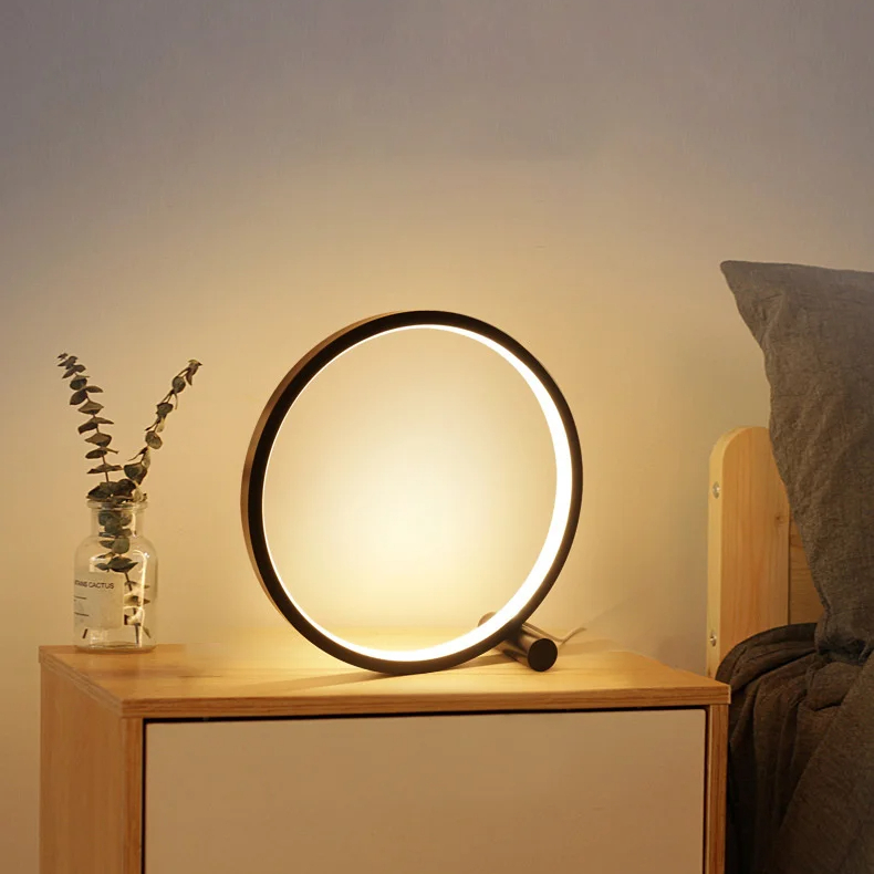 Ouabahas™ - GlowSphere : Lampe de chevet LED circulaire aluminium