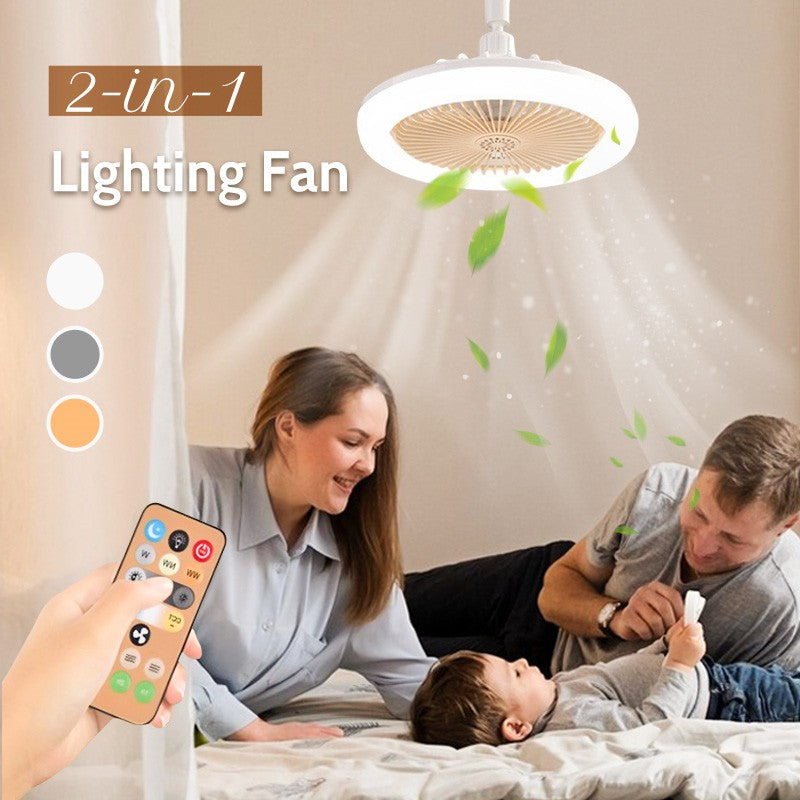 Ouabahas™ - Ventilateur Plafond Lumière 360° Rotatif